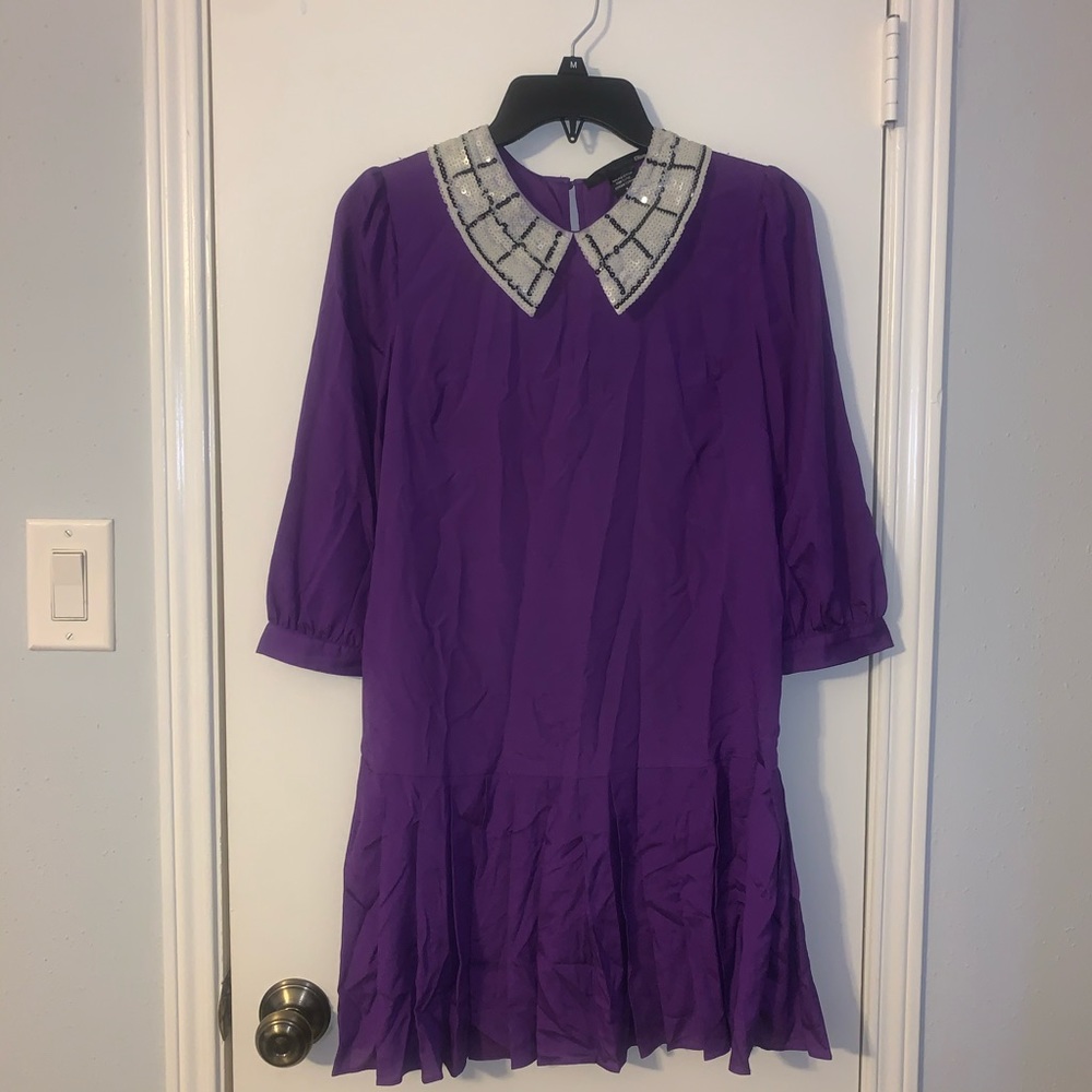 Purple silk dress